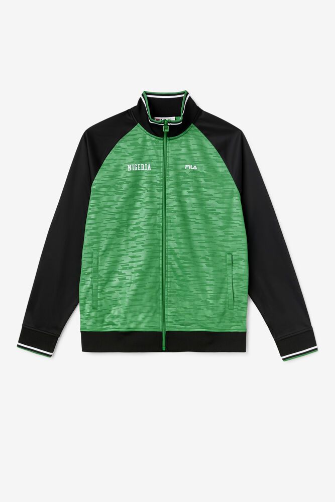 Fila Jacket Womens Green - Nigeria Track - Philippines 9380452-QP
